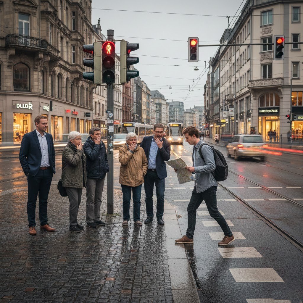 Cruzar la calle imprudentemente