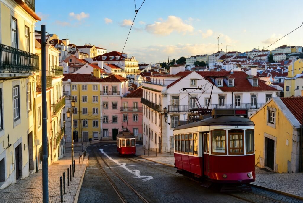 Vista de una ciudad en Portugal