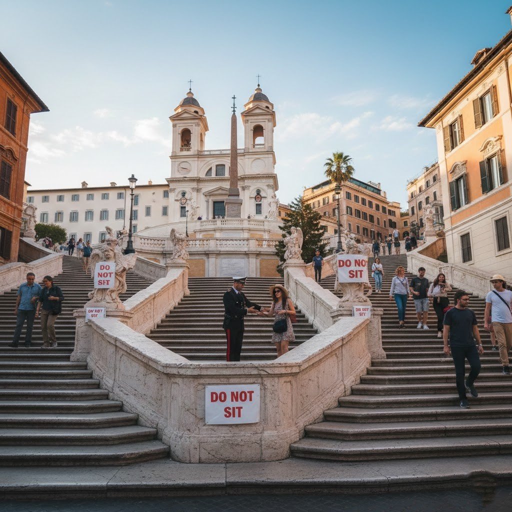 Sentarse o comer en monumentos históricos