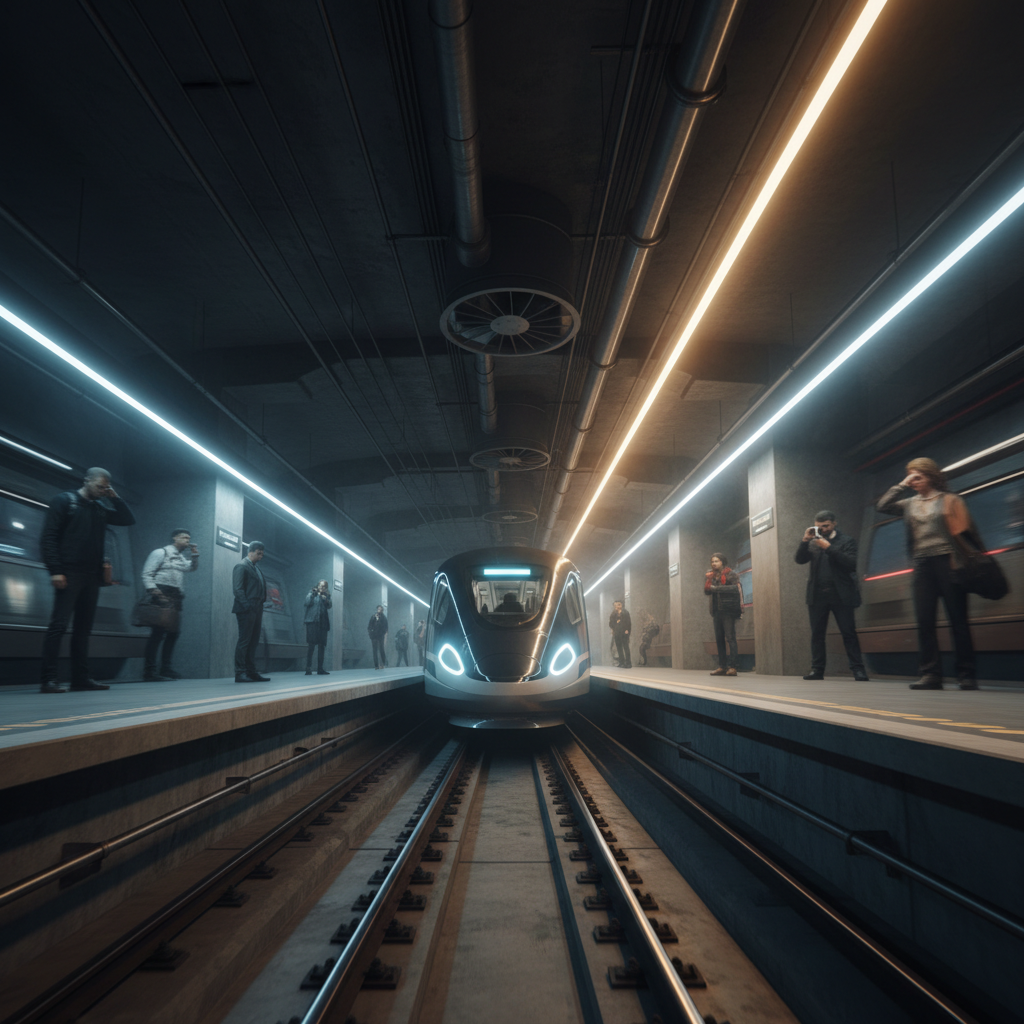 Transporte público saturado