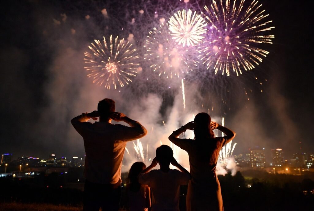 Espectáculos masivos de fuegos artificiales del 4 de julio