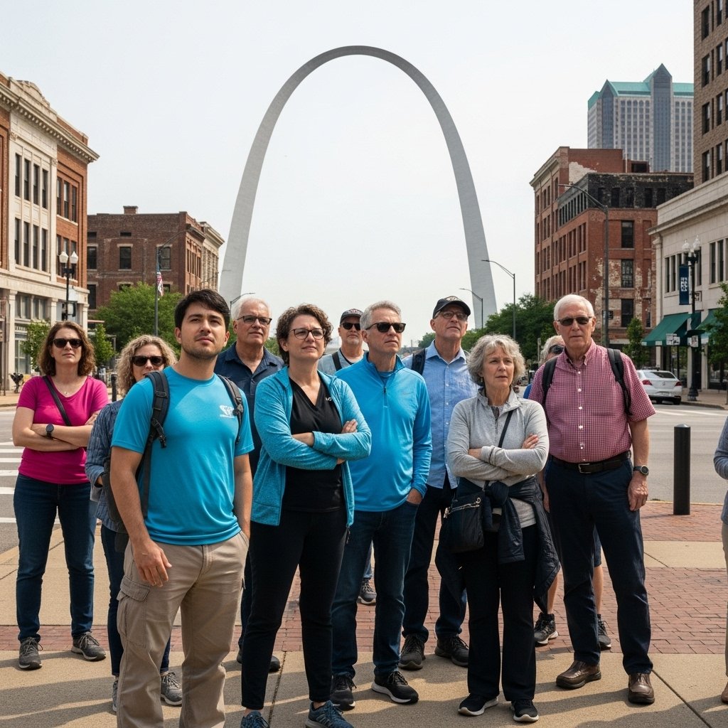 Skyline de St. Louis y el Gateway Arch